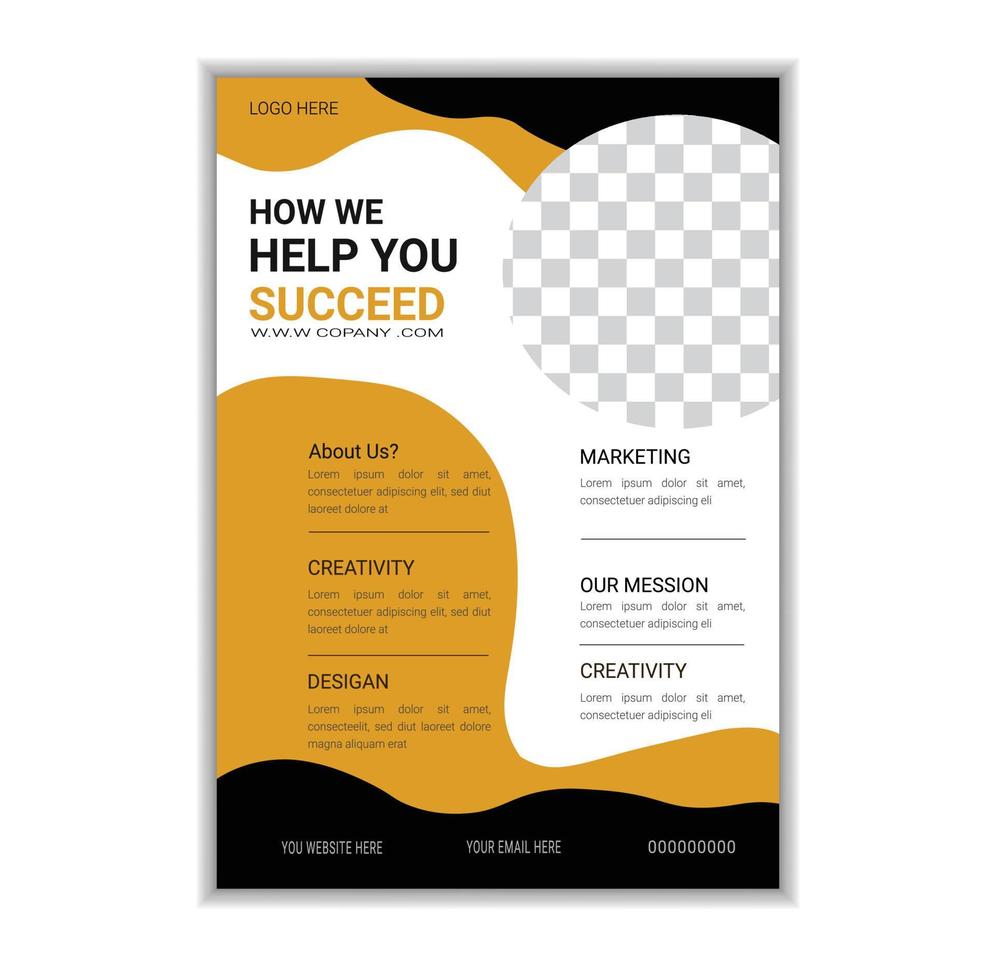 This flyer design is for business promotion vector