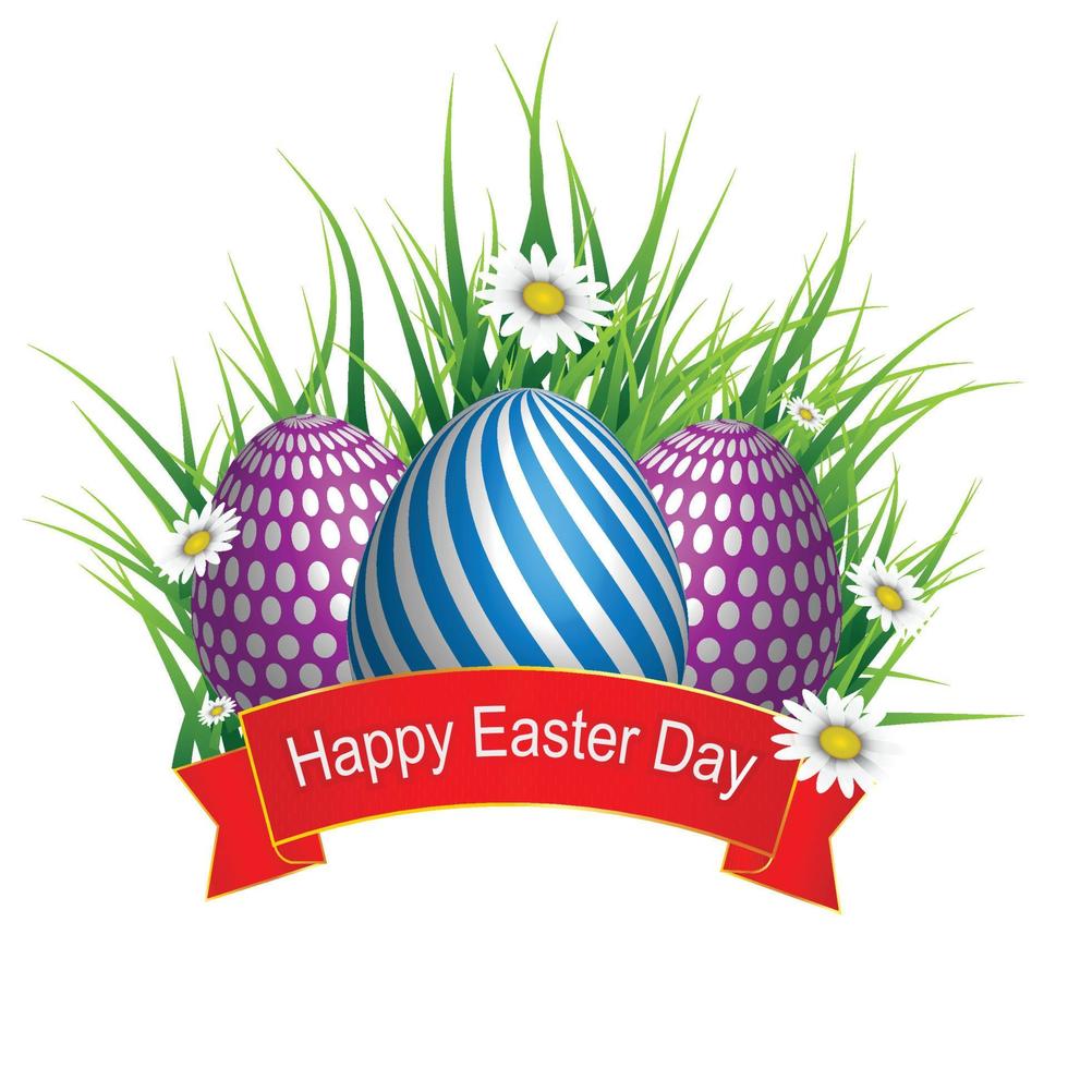 Happy Easter Day Vector Design