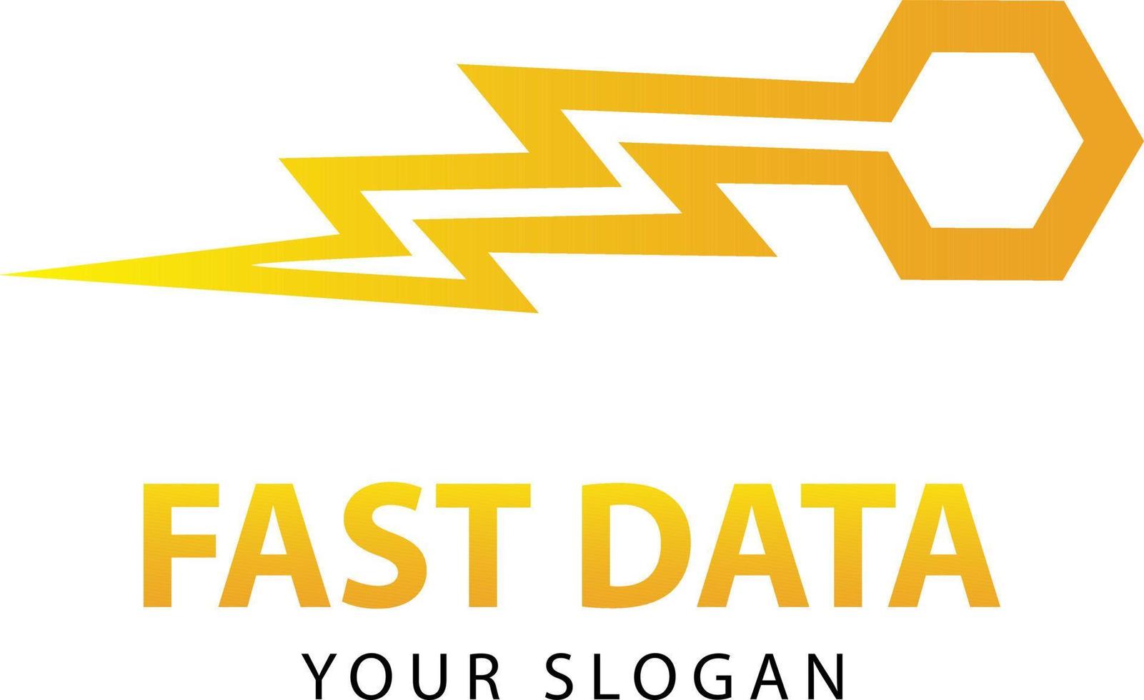 fast data logo. data logo vector
