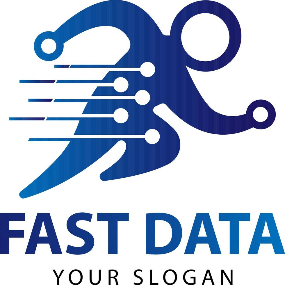 fast data logo. data logo vector