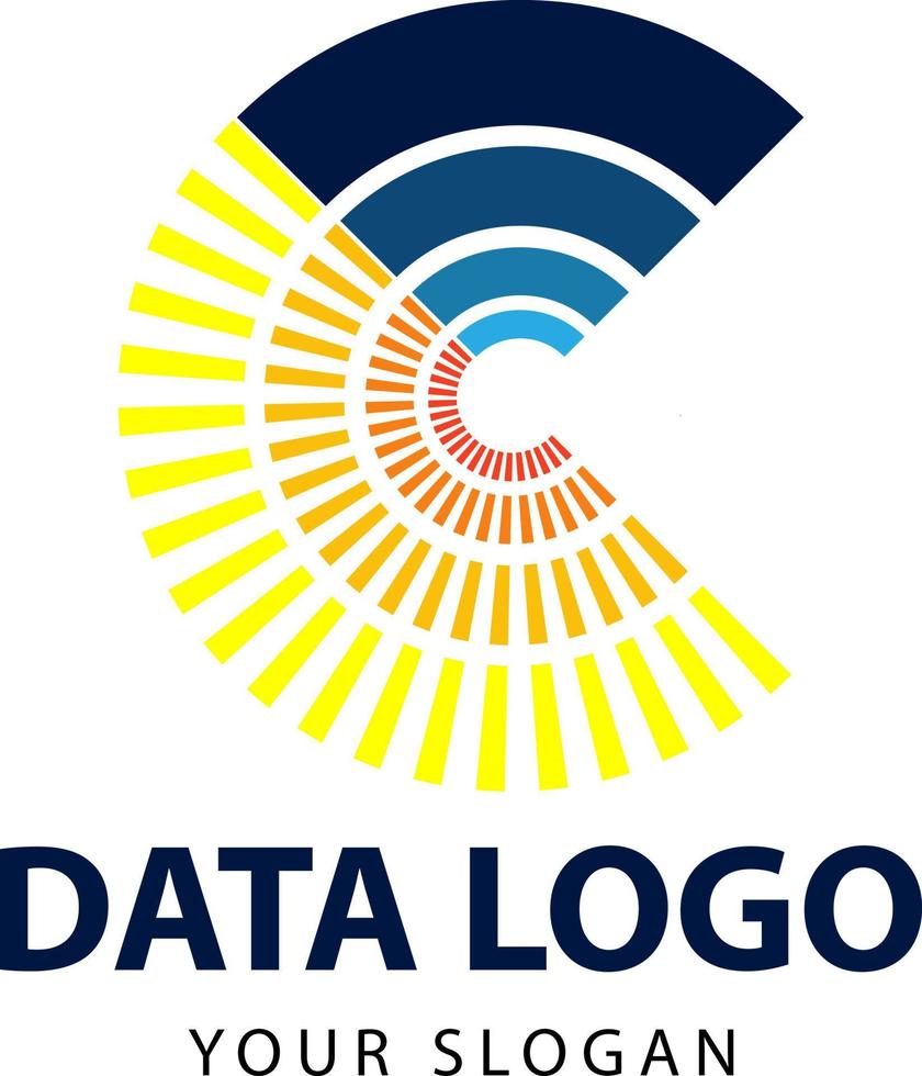 unique and iconic simple data logo. data logo vector