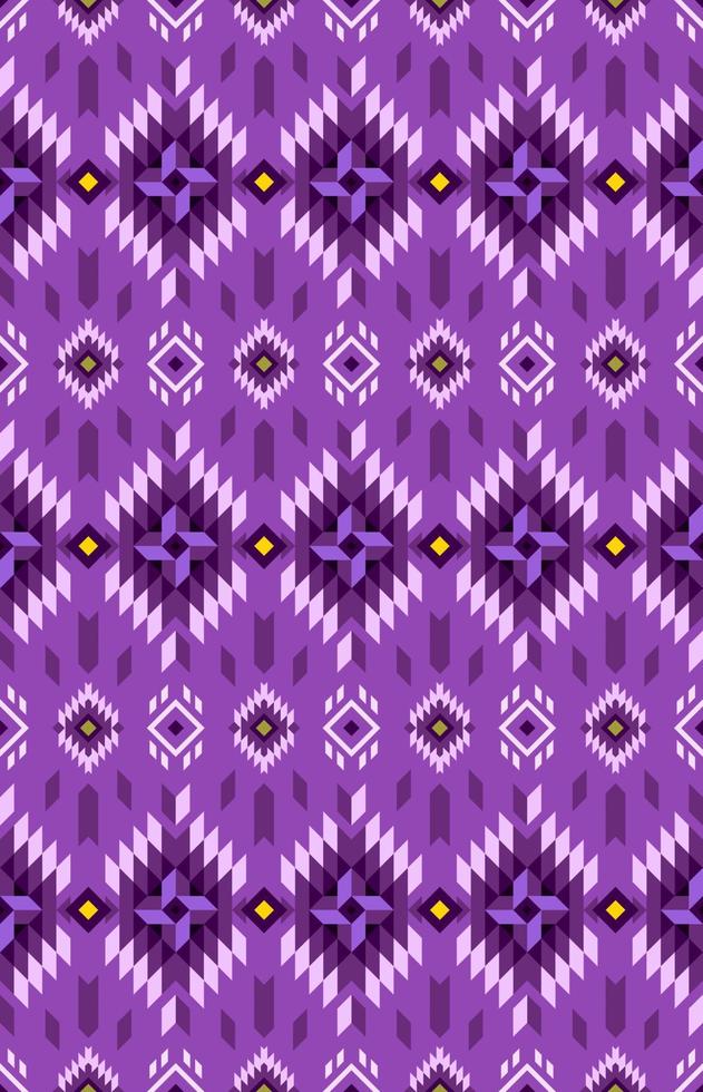 Aztec fabric pattern seamless. vector geometric pattern purple color design.