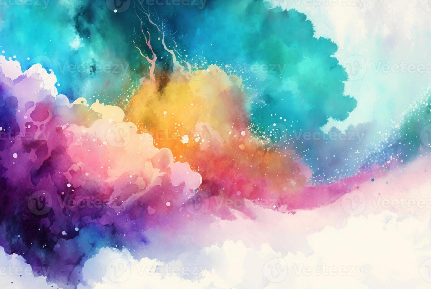 Abstract colorful watercolor background photo