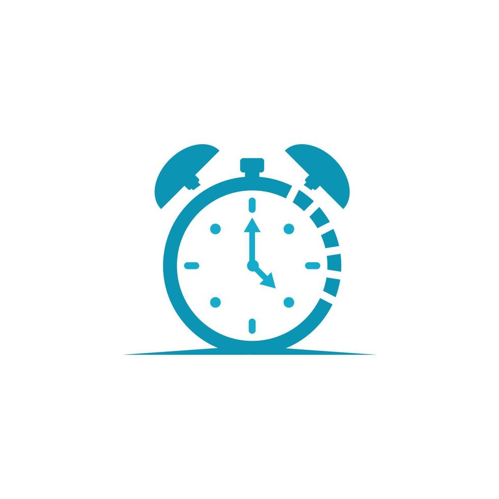 clock icon vector flat illustration