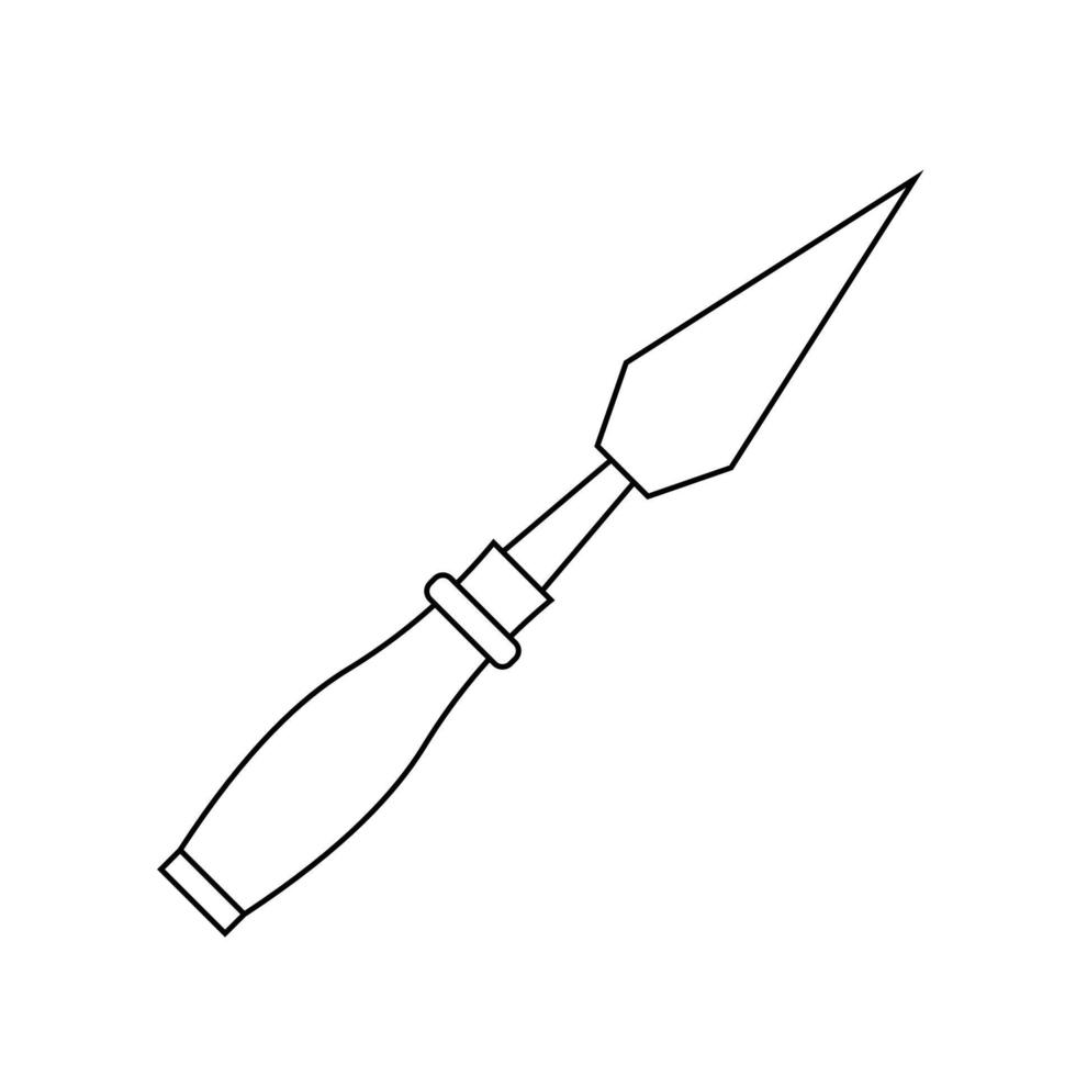 Chisel Icon Shadow Reflection Design vector