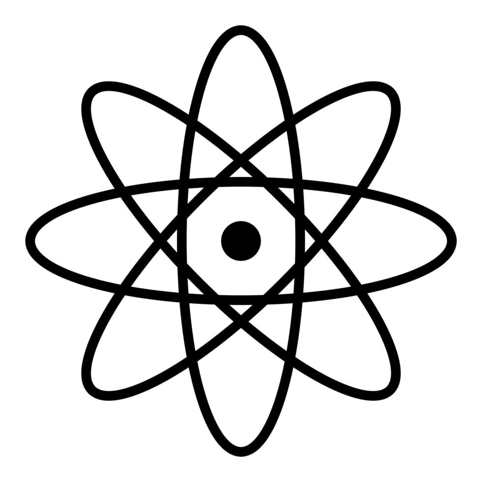 átomo icono ilustrador vector. sencillo átomo símbolo vector