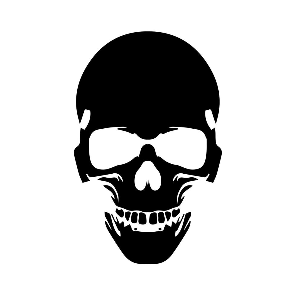 Anatomically correct human skull. Death skull or human skull  for games and websites vector