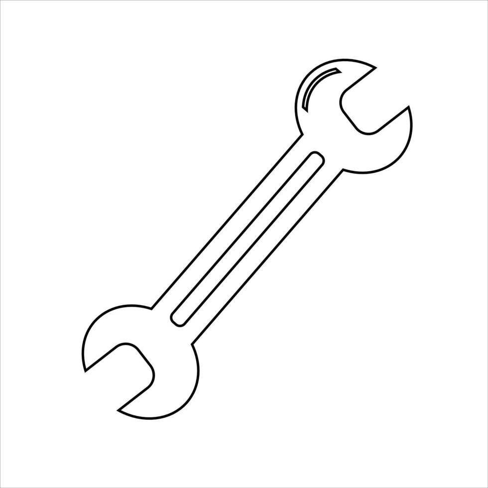 Simple spanner isolated on white background vector