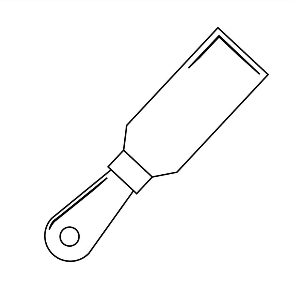 masilla cuchillo plano icono, construir y reparar, espátula firmar vector gráficos