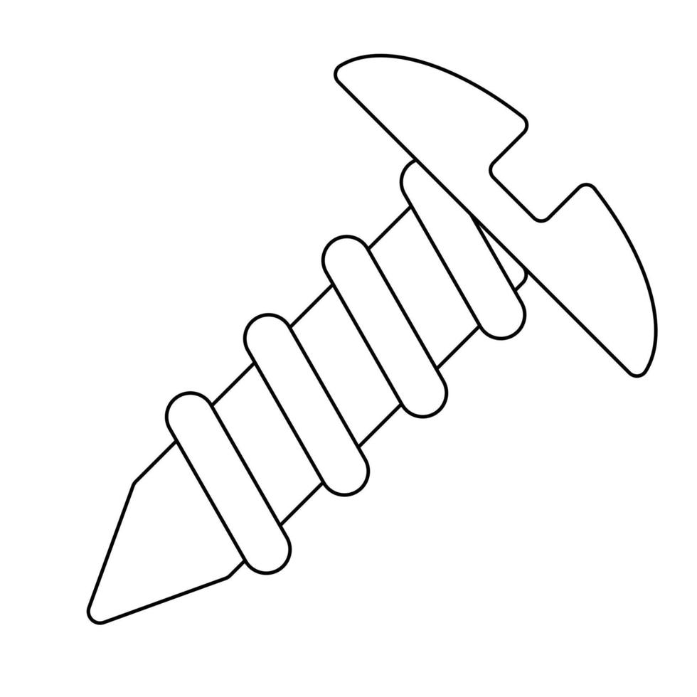 tornillo icono ilustración, vector herramienta firmar símbolo