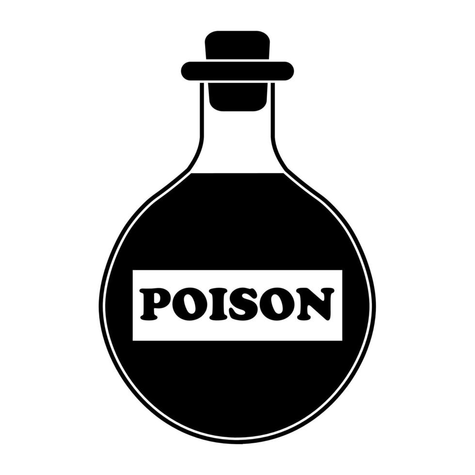 Simple illustration of poison in bottle Concept for Halloween day vector