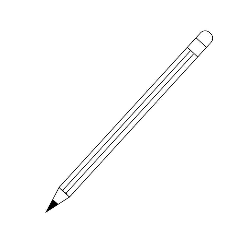 Pencil icon, vector isolated illustration