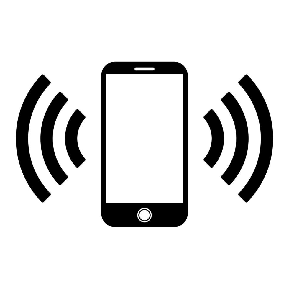 Smart phone ringing or vibrating. Simple icon for app web and messenger vector