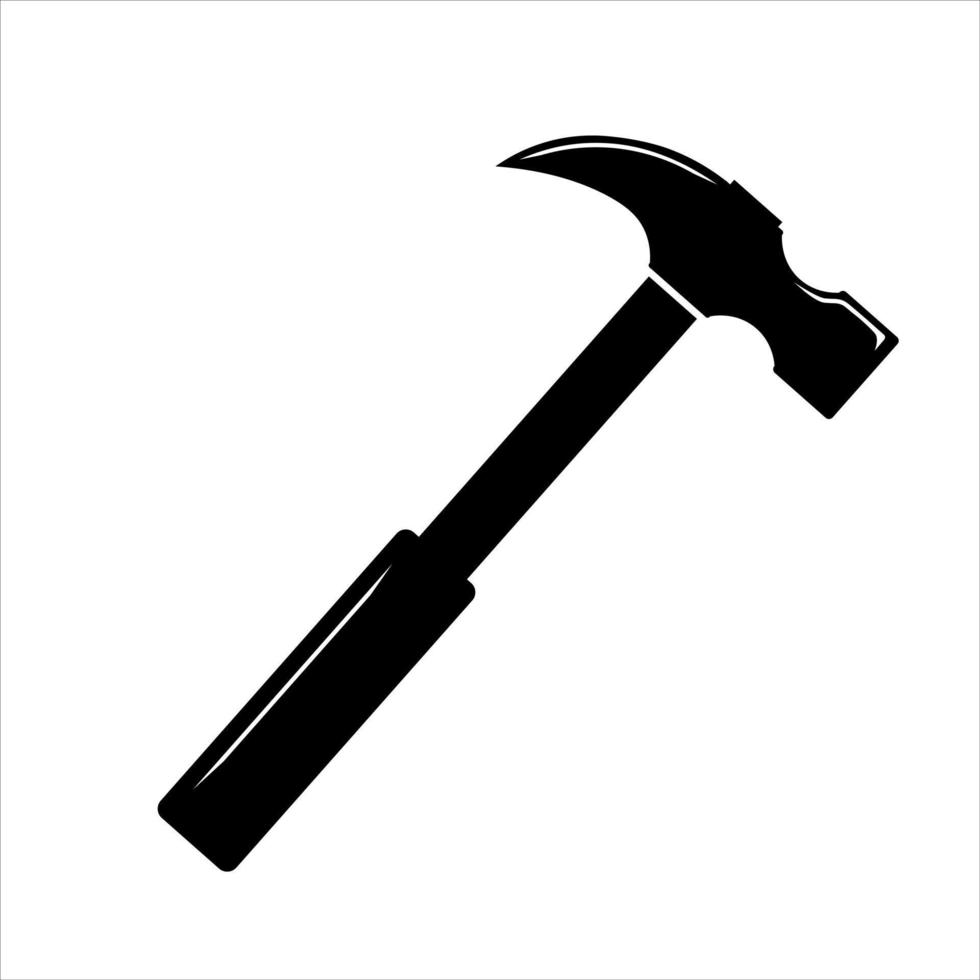 Flat illustration of simple hammer vector