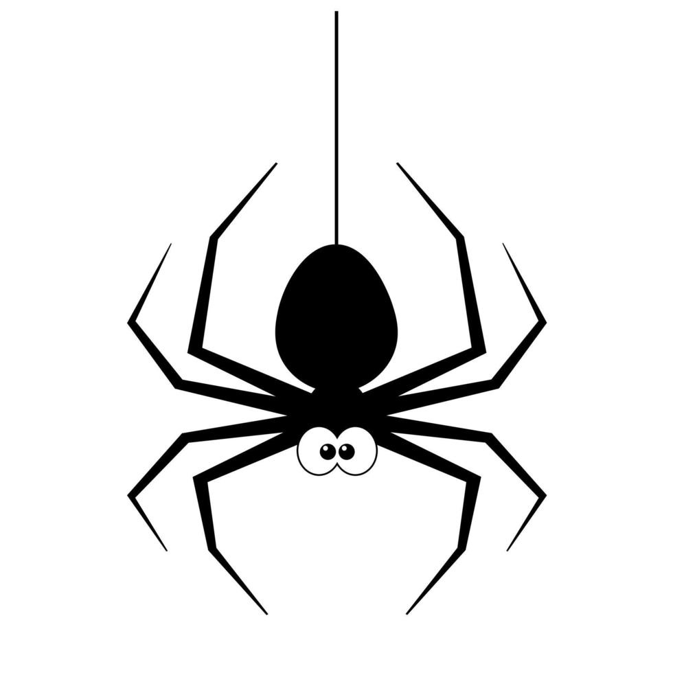 simple ilustración de araña para feliz día de halloween vector