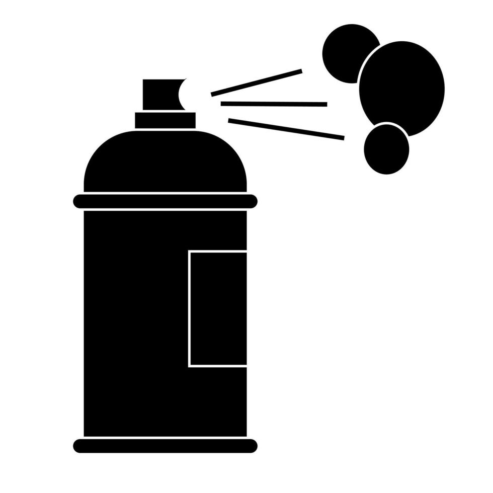 Spray paint in metal container for drawing street wall graffiti in sketch style vector