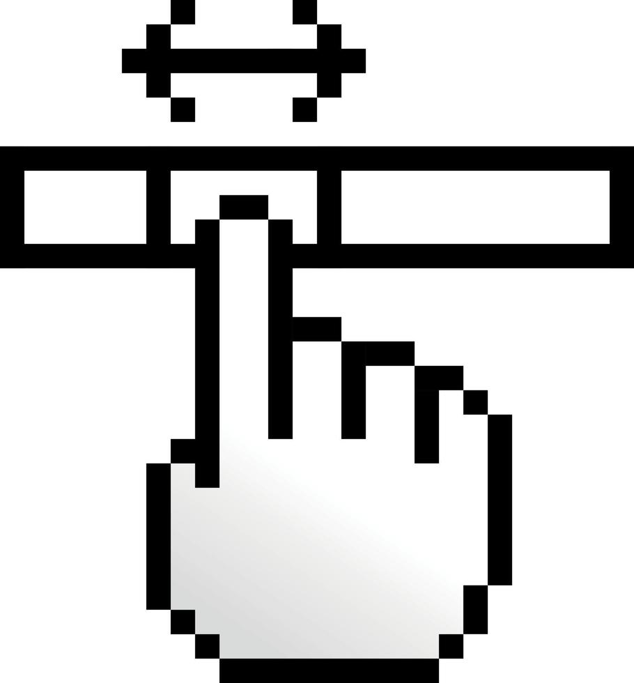 Pixel Illustration Of A Slide Input Manipulated By Touch, Isolated On Transparent Background. vector