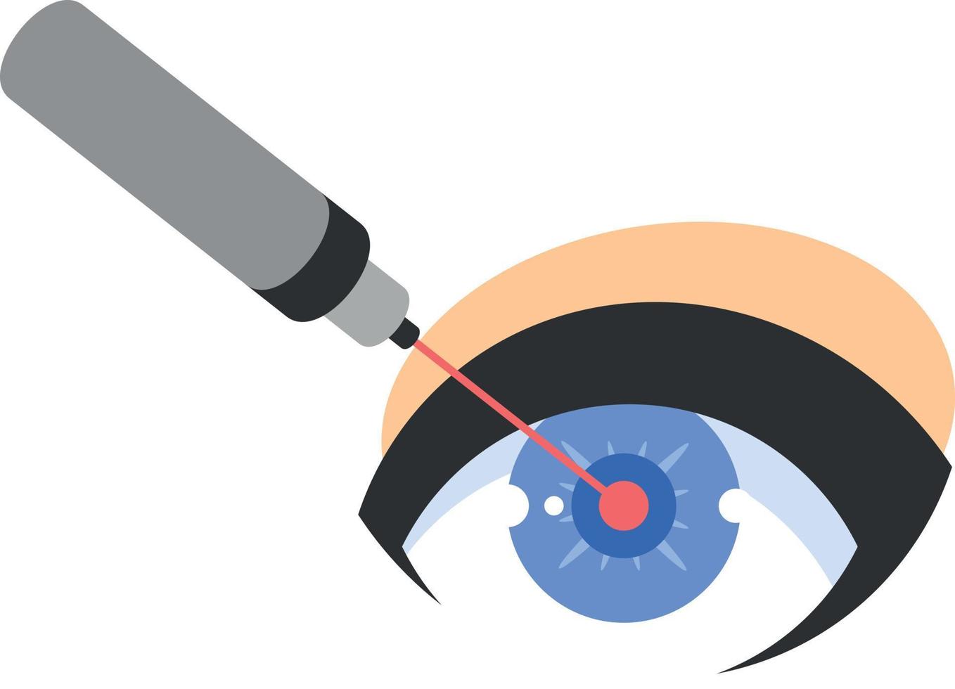 láser cirugía en un ojo, aislado en transparente antecedentes. vector