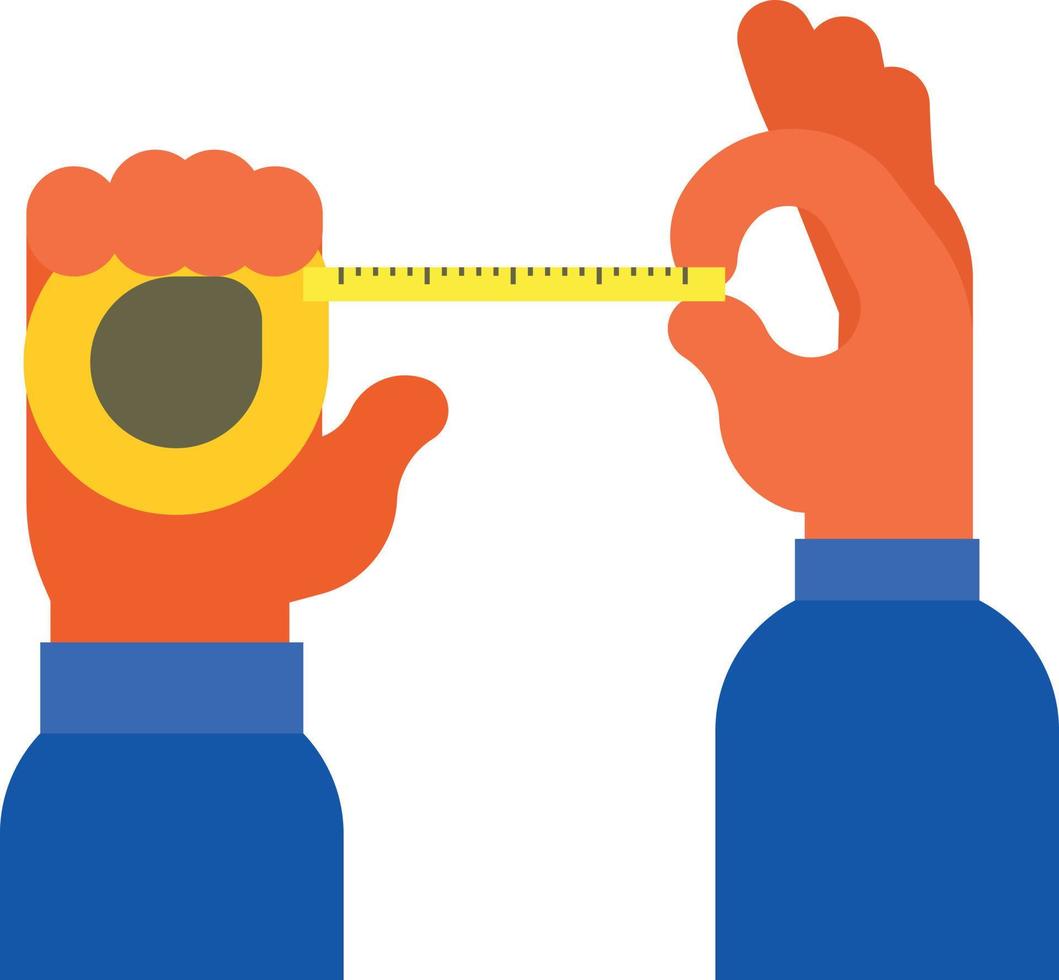 Measuring Tape In Hands, Isolated On Transparent Background. vector