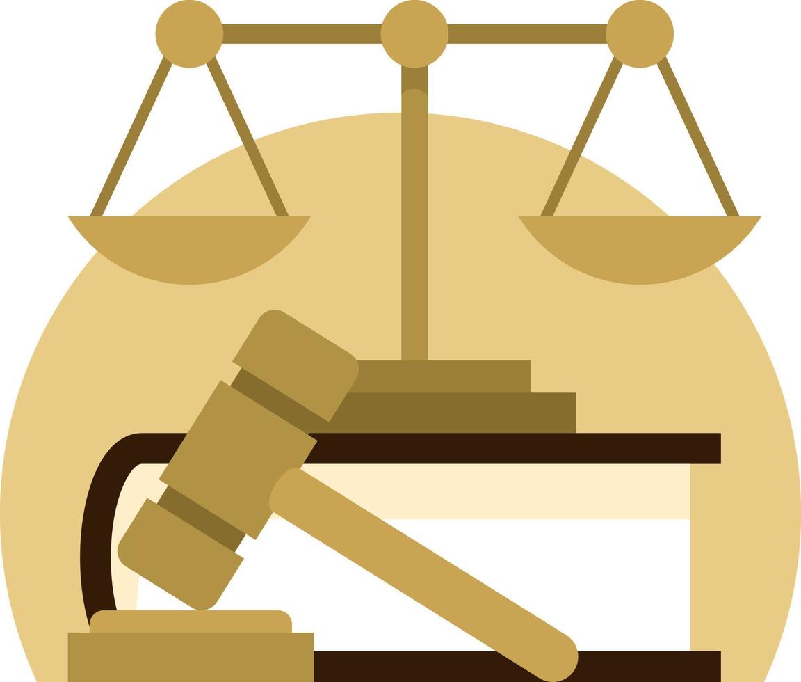 Symbols Of The Court And Justice, Isolated On Transparent Background. vector