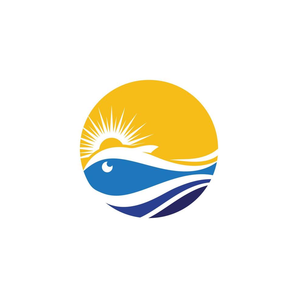 Fish logo template vector