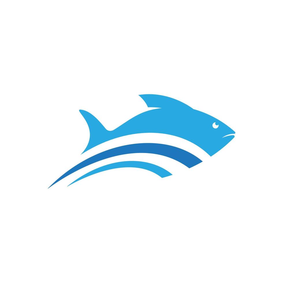 Fish logo template vector