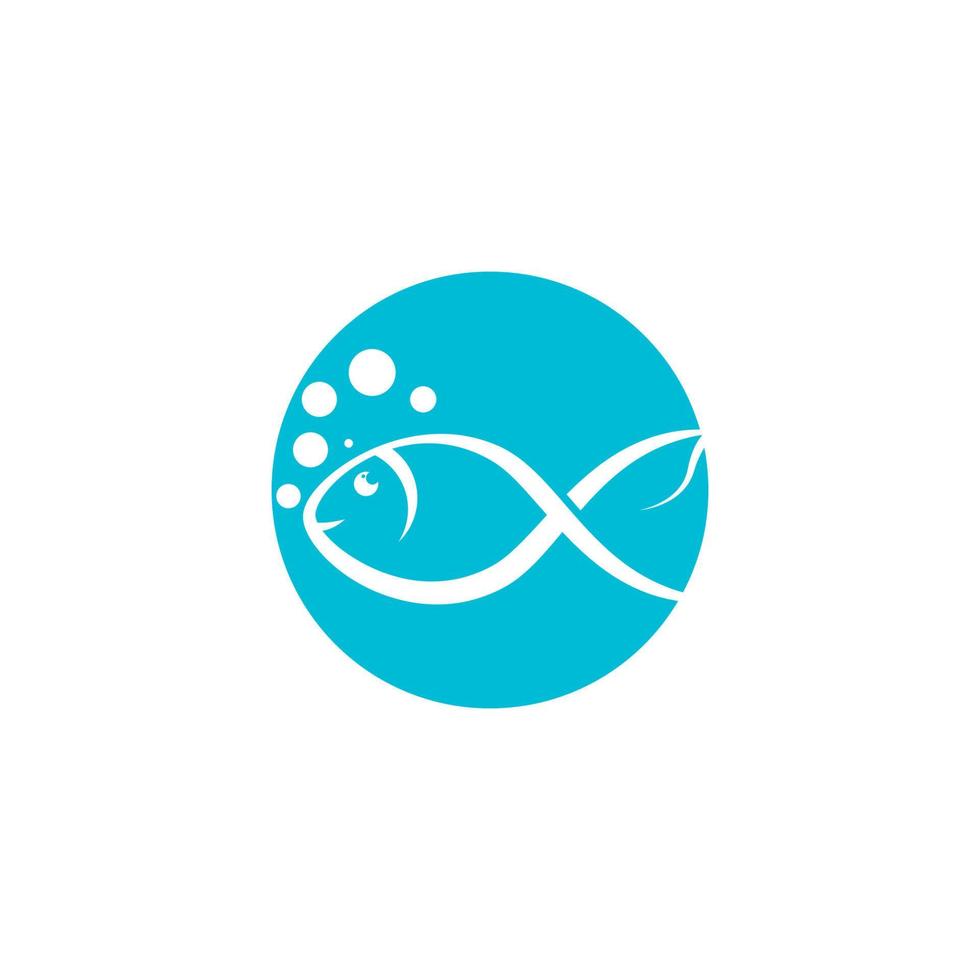 Fish logo template vector