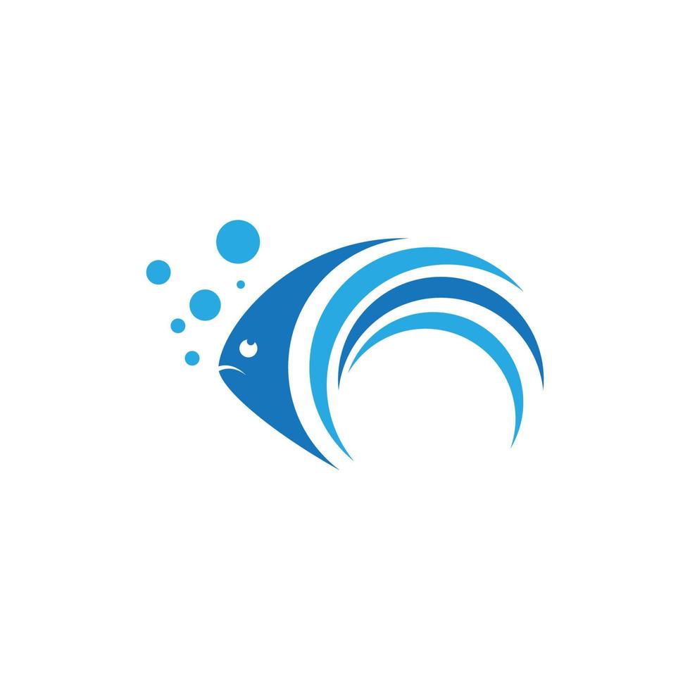 Fish logo template vector