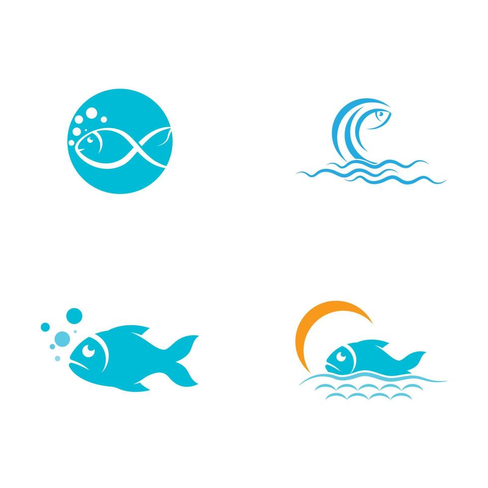 Fish logo template vector