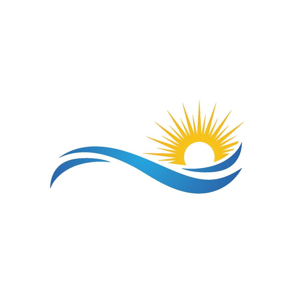 Water wave icon vector