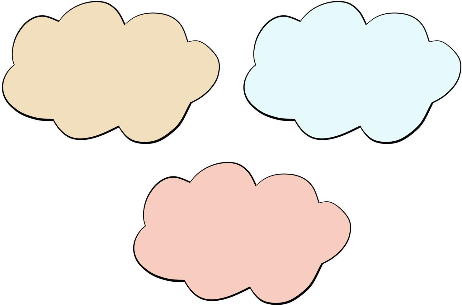 colorful clouds. Children's print cloud. Sky. Abstraction cloud vector