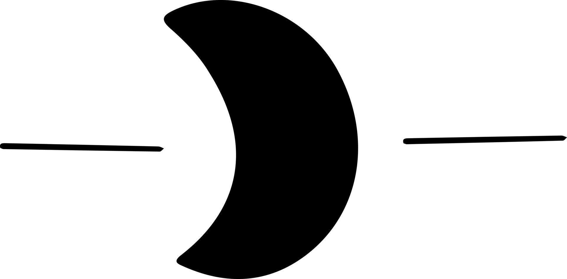 vector luna gráficos línea Arte. el negro fase de el Luna.