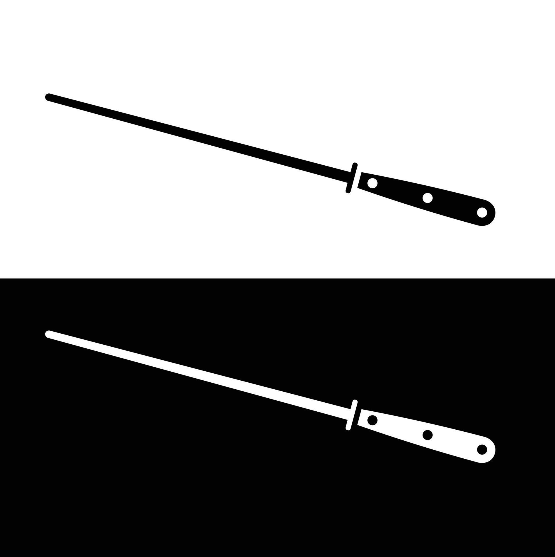 Honing rob flat silhouette icon vector Collection of black and white