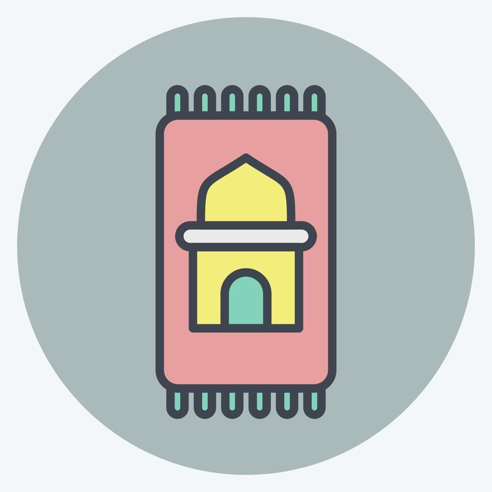 Icon Prayer Mat. related to Eid Al Fitr symbol. islamic. ramadhan. simple illustration vector