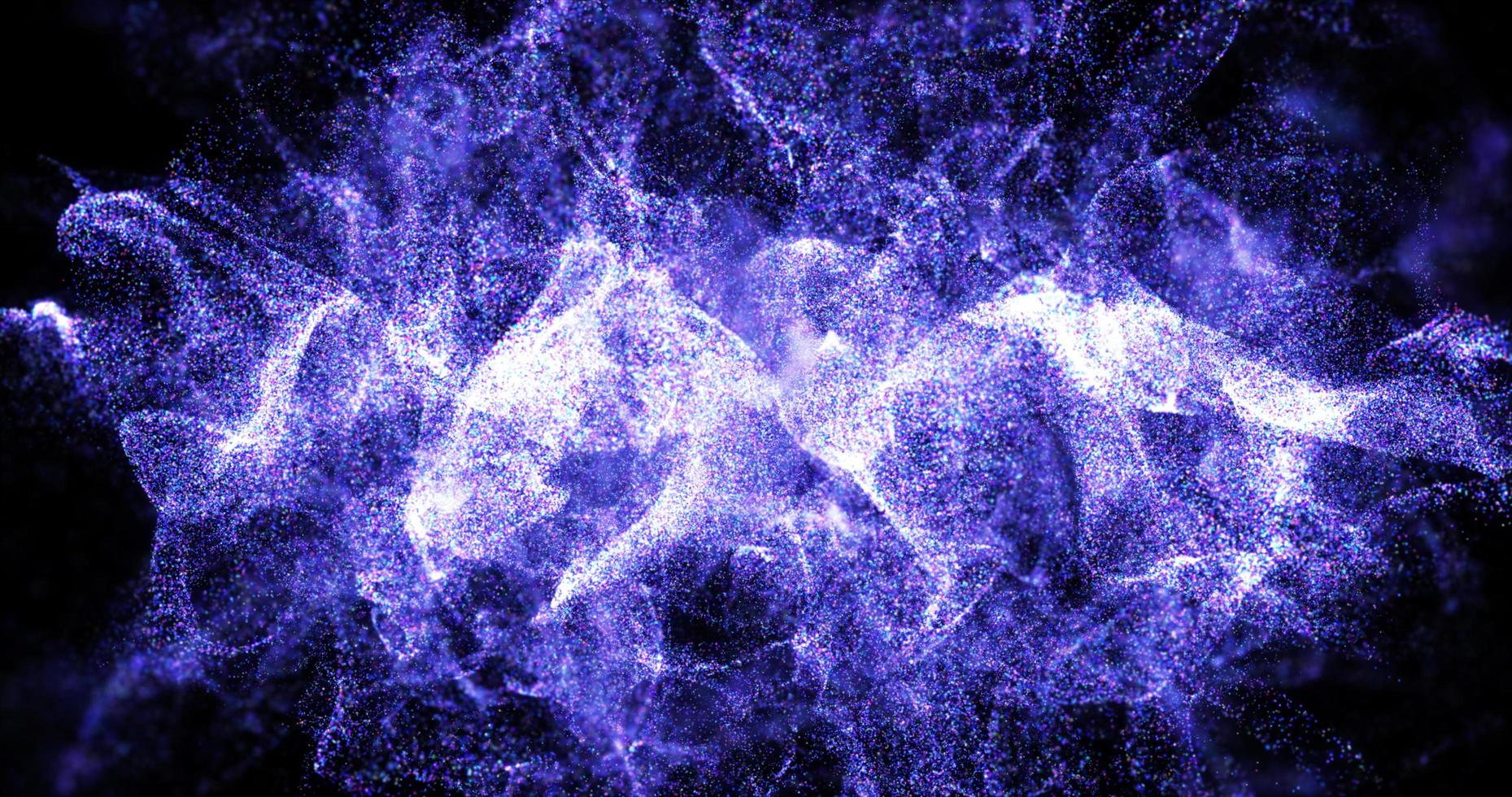 Abstract blue energy waves futuristic hi-tech glowing particles background photo