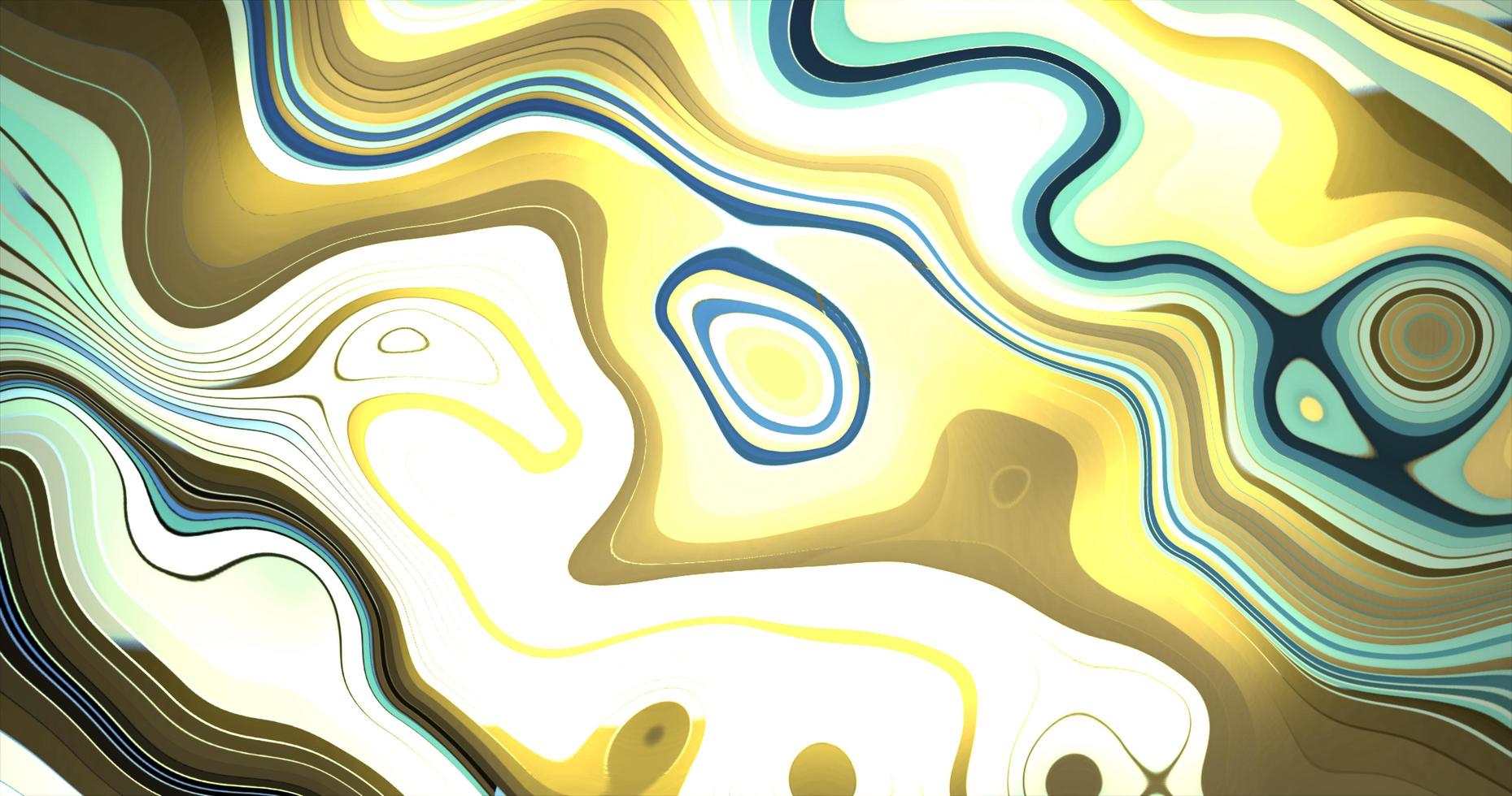 Abstract yellow iridescent liquid epoxy acrylic resin swirling twisted lines abstract background photo