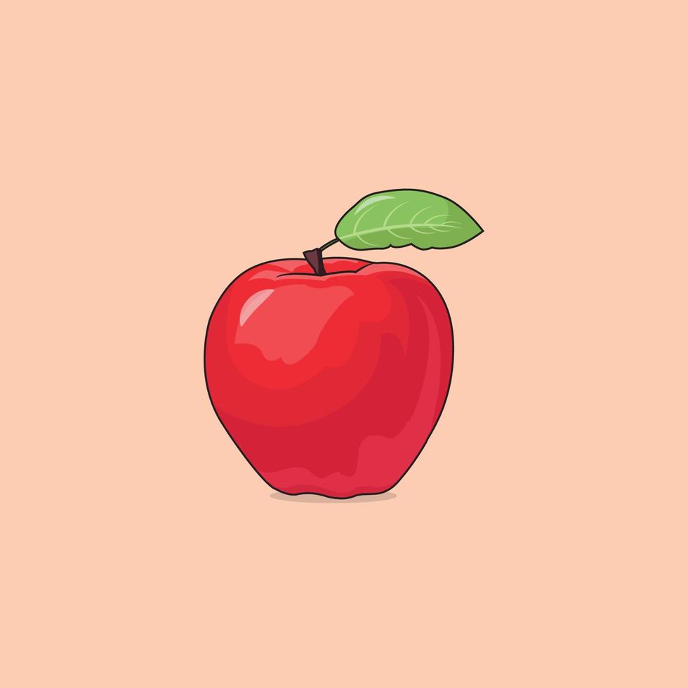 manzana plano vector Pro descargar