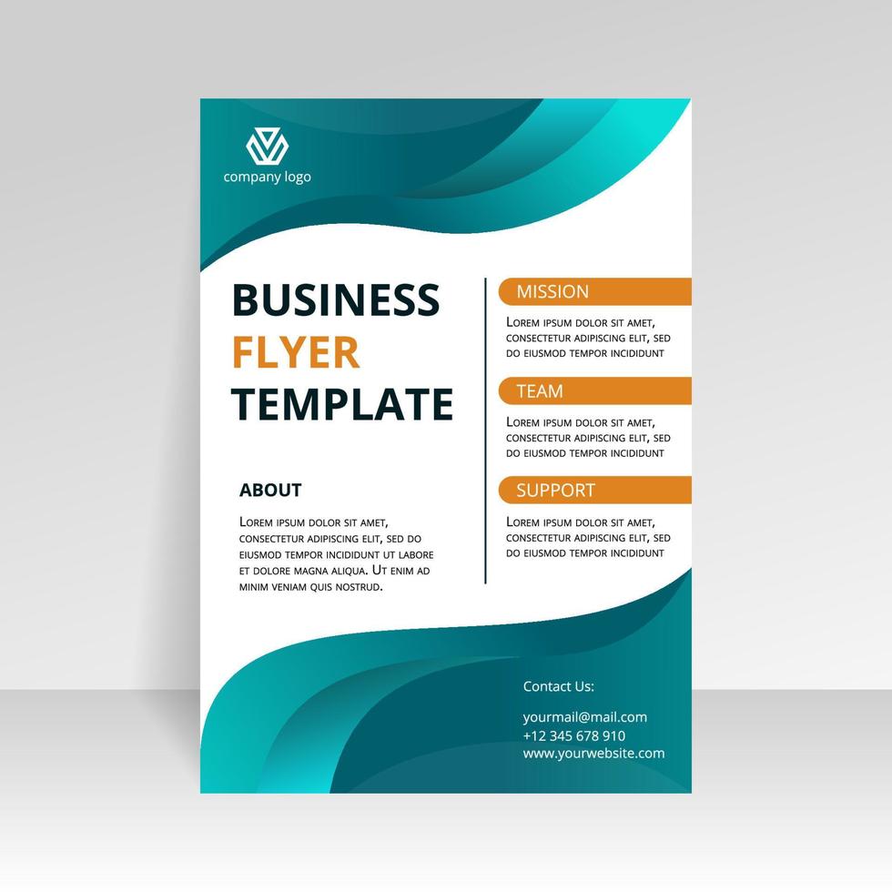 Business Flyer vector template. Modern abstract A4 design for Brochure, Poster, Corporate Presentation, Portfolio and others