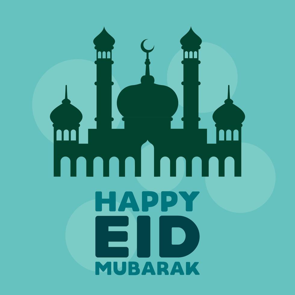 Eid Mubarak greeting beautiful vector template background