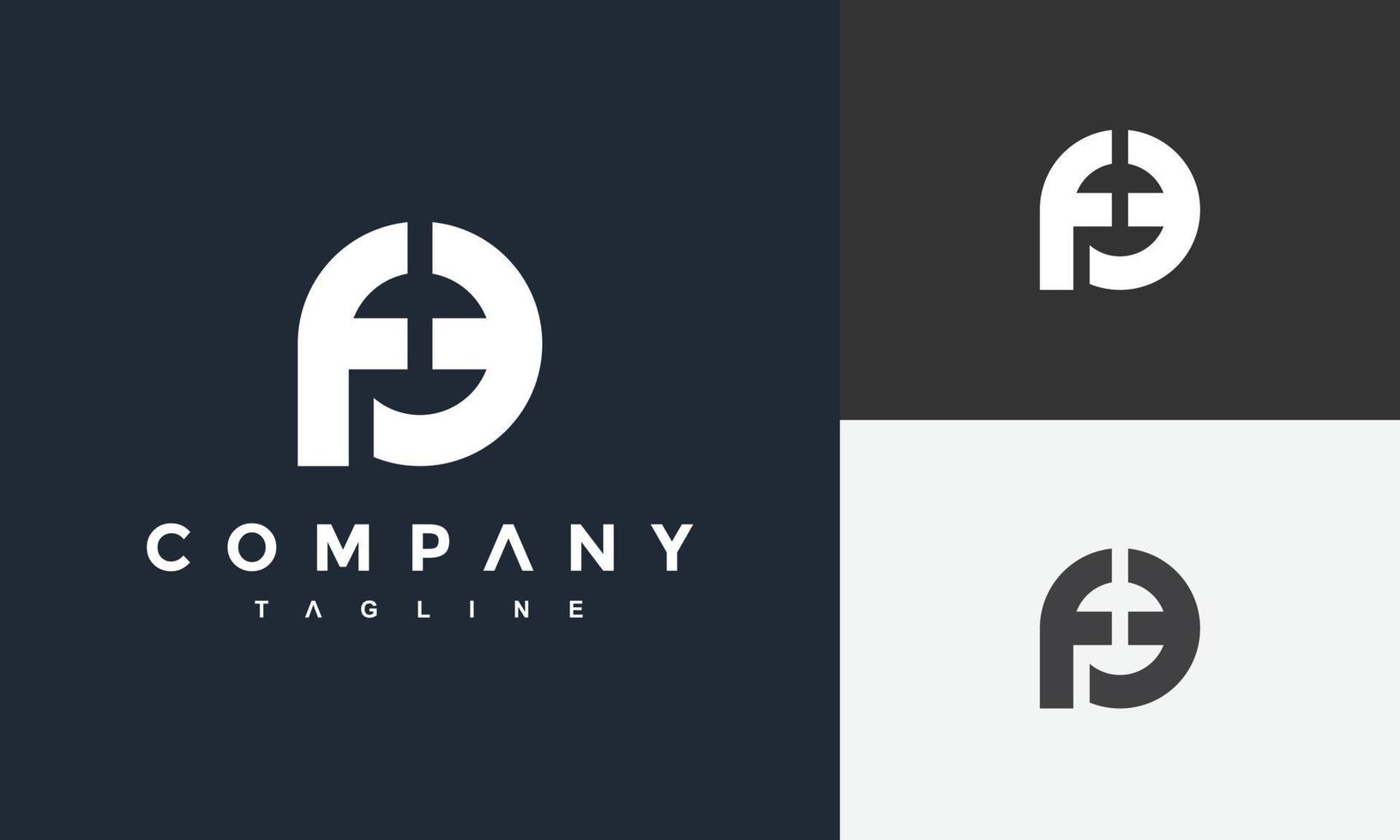 monogram letter fe logo vector