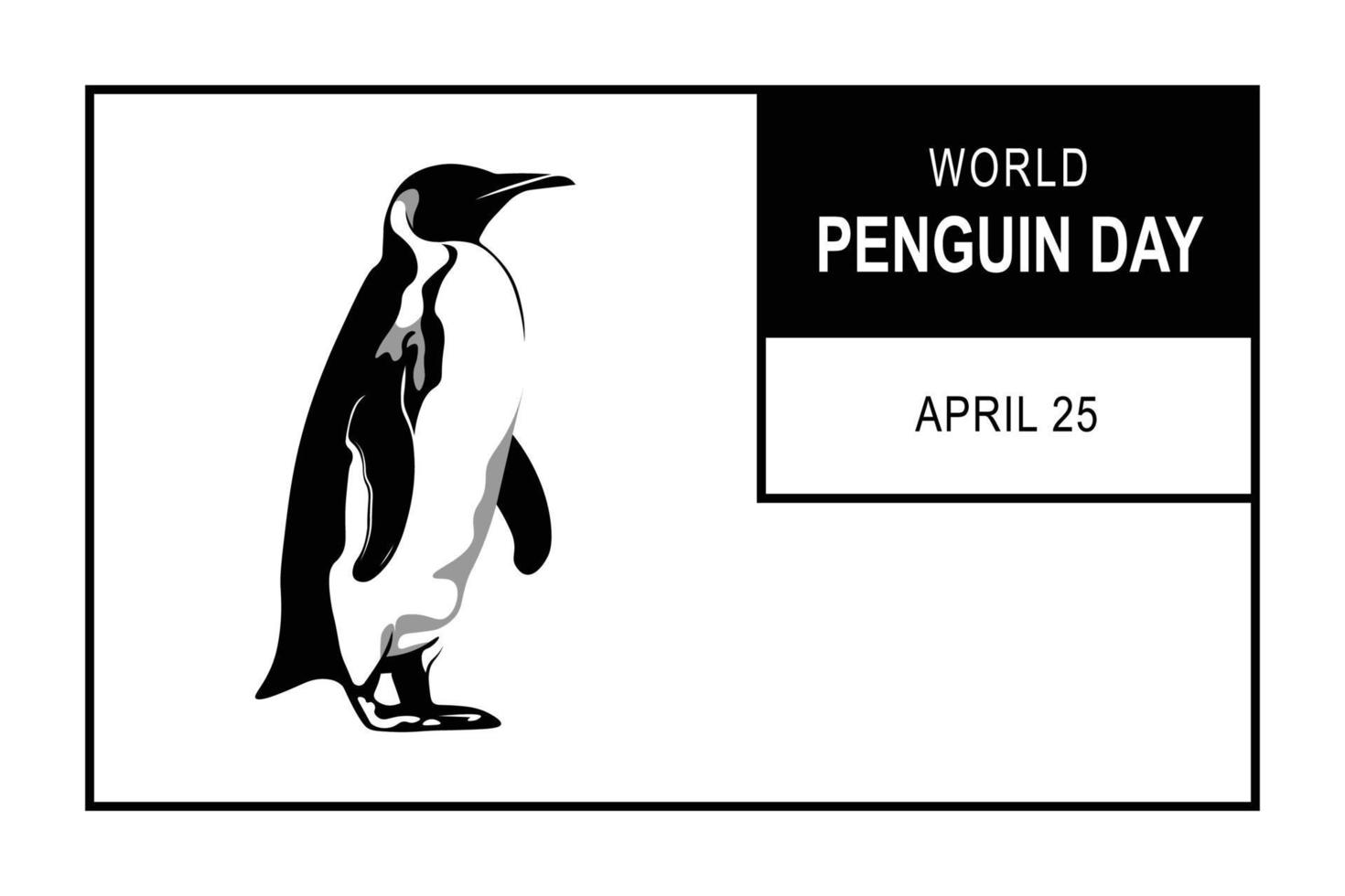 World Penguin Day background. vector