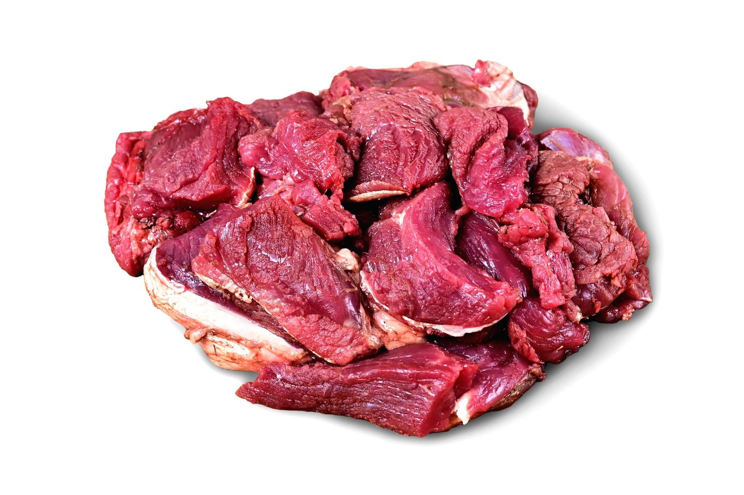 raw meat isolate on white background photo
