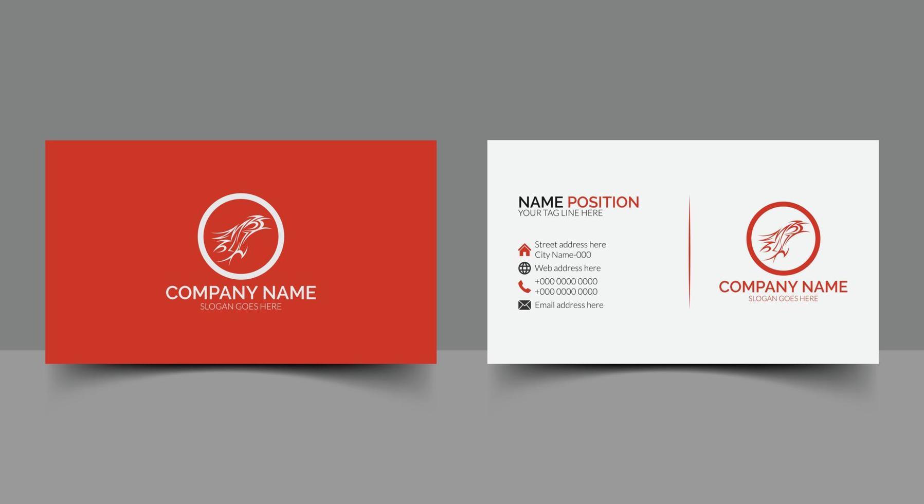 Corporate business card template design vector