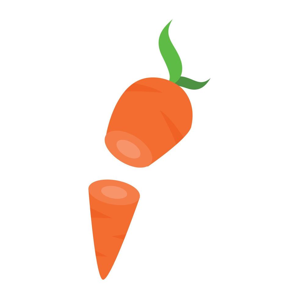 Carrot Fresh Vector Illustration flat design