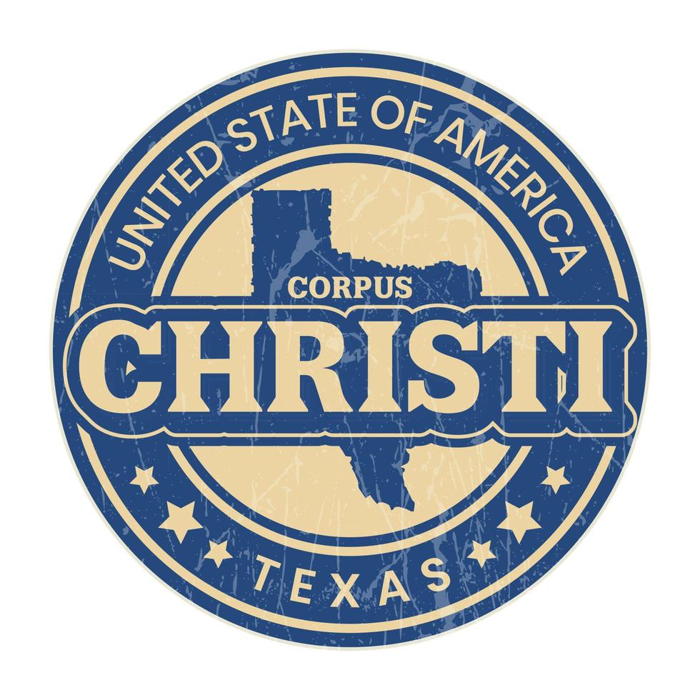 cuerpo christi emblema, unido estado de America, austin, Texas redondo forma insignia, estampilla, icono, Texas ciudad vector, goma, etiqueta, cuerpo christi grunge caucho vector