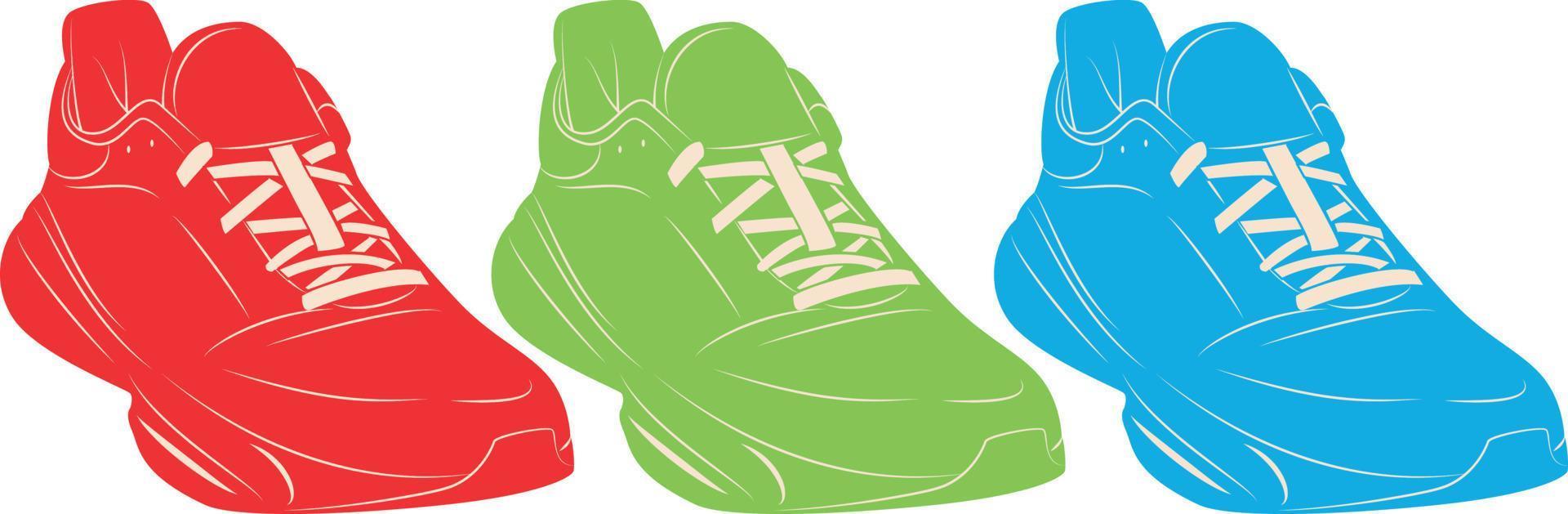 zapatillas en varios colores aislado en transparente antecedentes