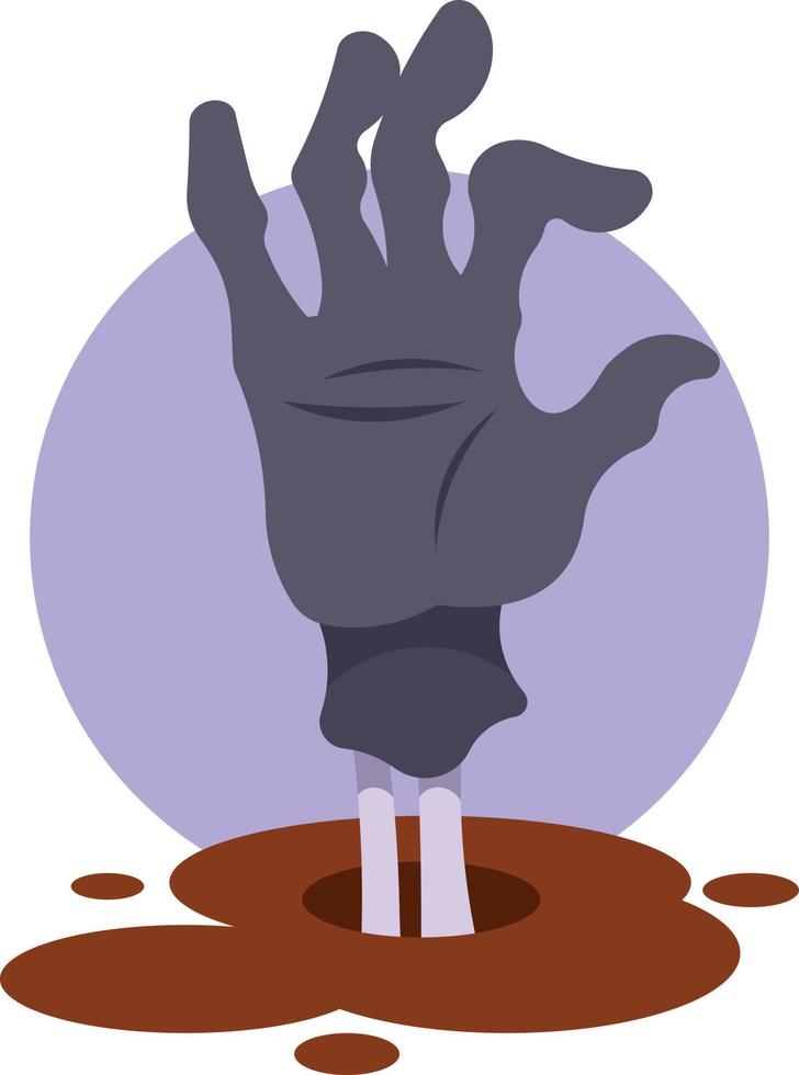 Vector Image Of Dead Man'S Hand, Isolated On Transparent Background.