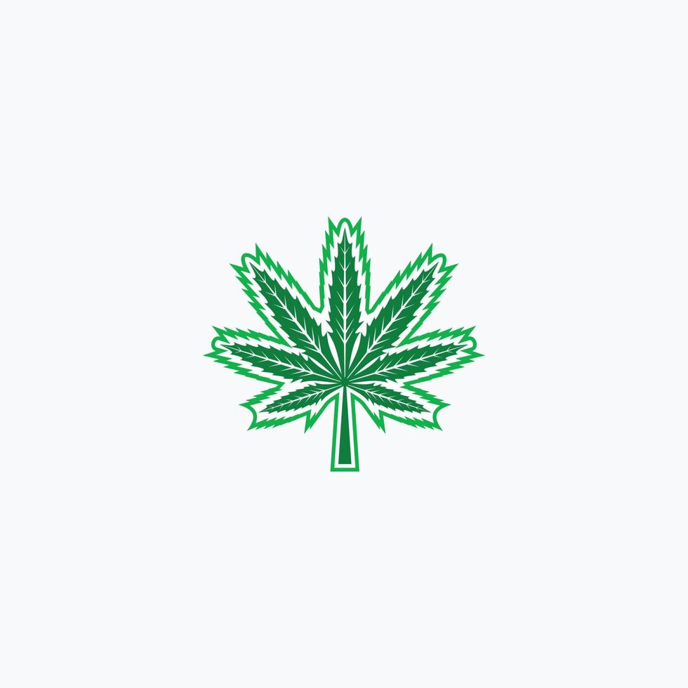 fresh green cannabis leaf vector