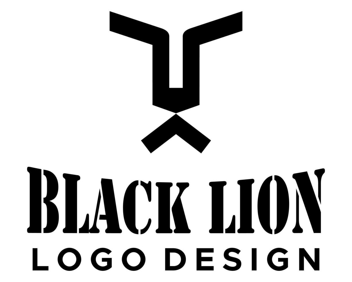 Black lion logo design logo design by the black lion vector