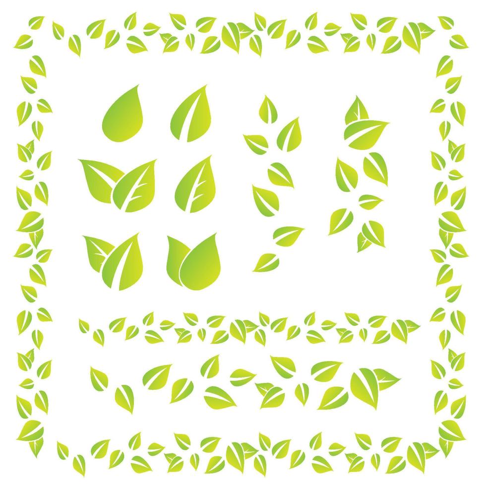 Green leaf for spa or eco concept vector